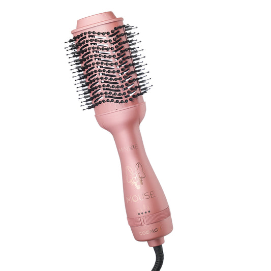 Cepillo Secador Minnie Mouse Disney Cosmos Rosette 2 en 1 – Seca, Alisa, Da Volumen y Controla el Frizz
