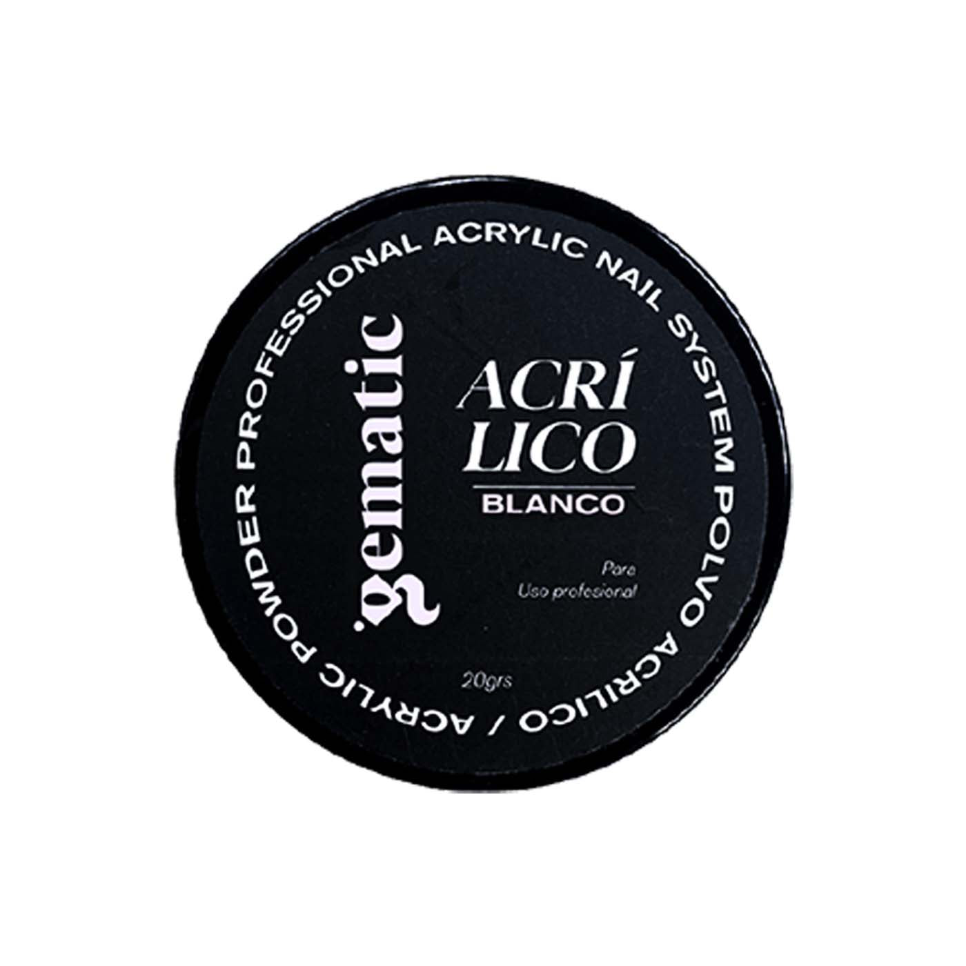 Acrilico De Uñas Gematic Blanco