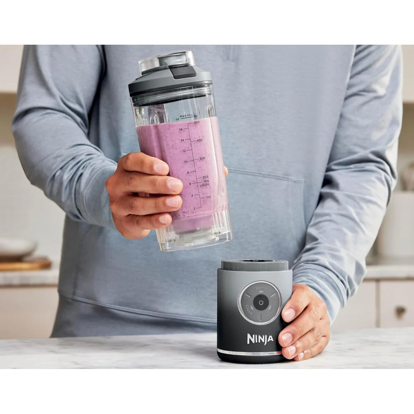 Licuadora Portatil Recargable Ninja Blast BC251GY Gris Frio