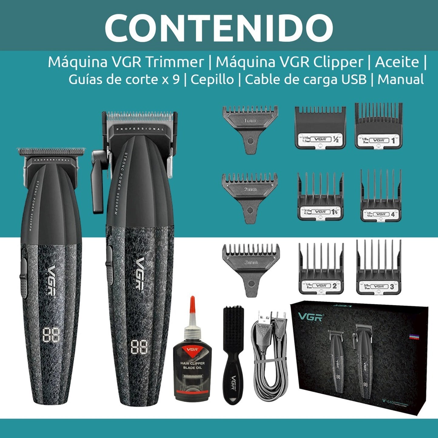 Combo Maquina Y Patillera VGR V640