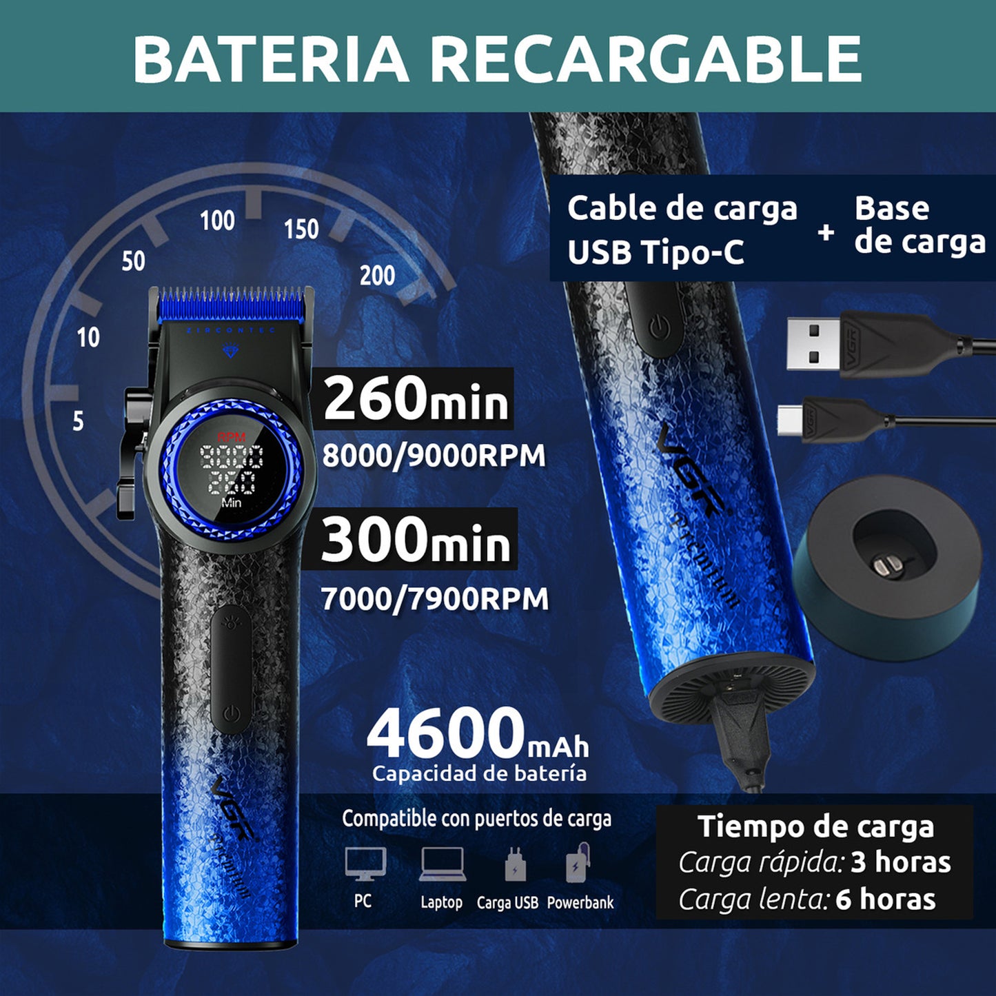 Maquina De Corte Inalambrica VGR V001 Colores Surtidos